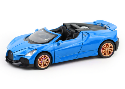 Bugatti Mistral 1:32 Scale Alloy Metal Pullback Toy car with Openable Doors Light Music