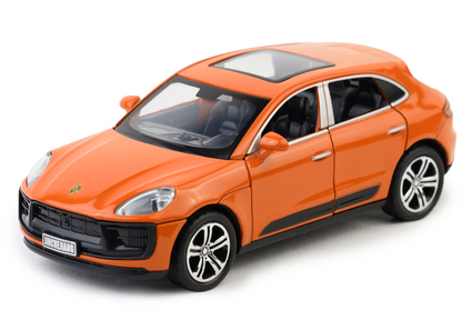 Porsche Macan 1:32 Scale Alloy Metal Pullback Toy car with Openable Doors Light Music