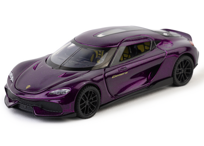 Koengseg 1:32 Scale Alloy Metal Pullback Toy car with Openable Doors Light Music