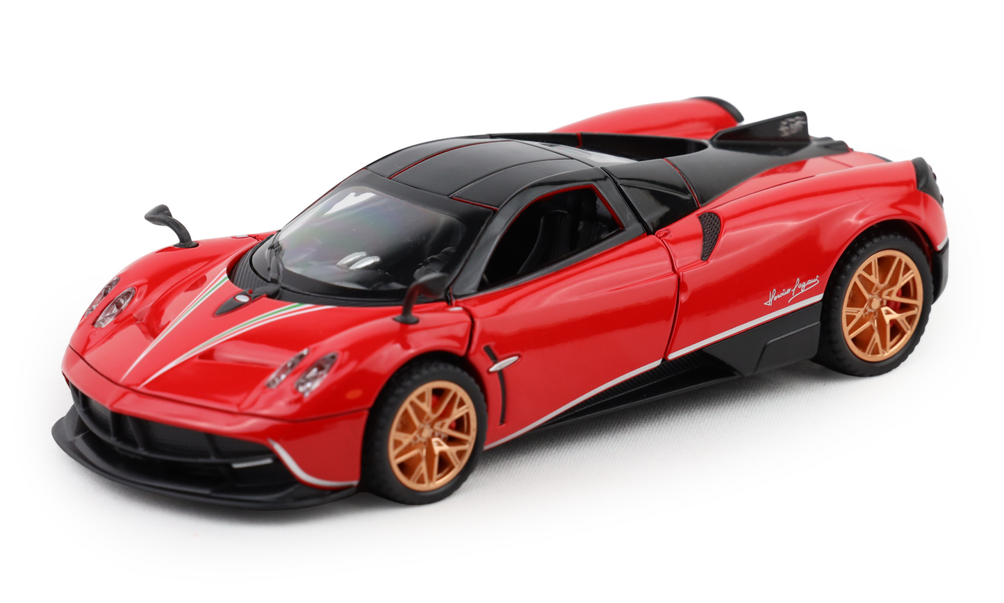 Pagani Huayra 1:32 Scale Alloy Metal Pullback Toy car with Openable Doors Light Music