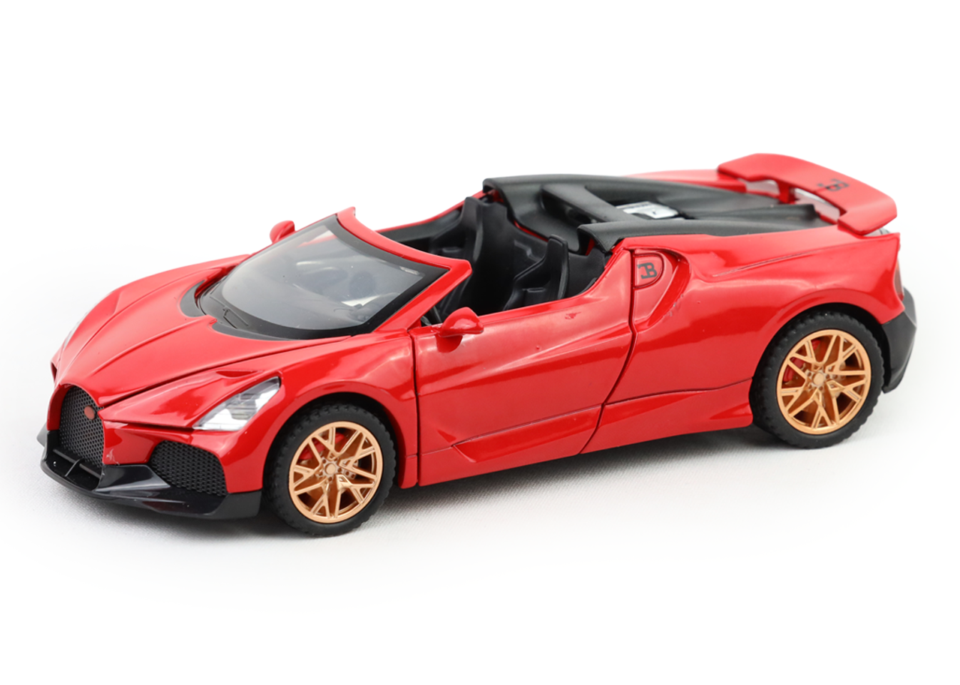 Bugatti Mistral 1:32 Scale Alloy Metal Pullback Toy car with Openable Doors Light Music