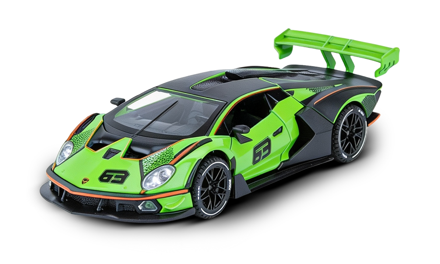 Lamborghini 1:32 Scale Alloy Metal Pullback Toy car with Openable Doors Light Music