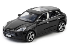 Porsche Macan 1:32 Scale Alloy Metal Pullback Toy car with Openable Doors Light Music