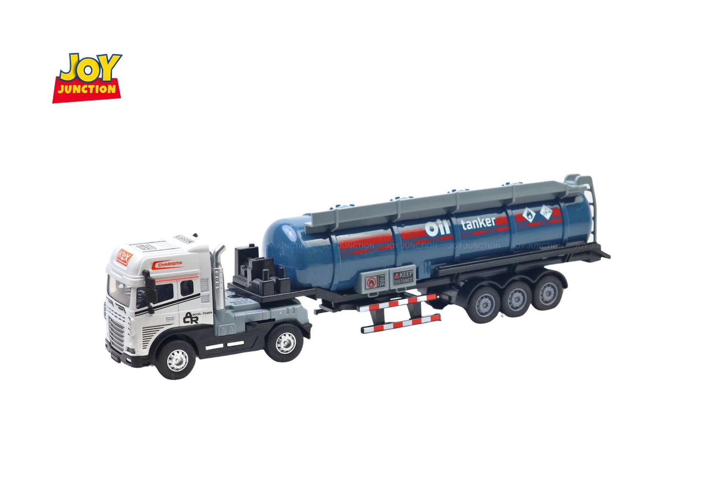 1:24 Scale Transporter Series Oil Tanker Truck Toy with Pull-Back Action