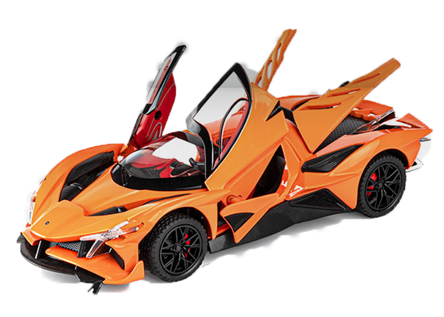 Apolloo EVO Metal Diecast Toy Car – 1:24 Scale Pull Back Model with Lights, Sound & Openable Doors