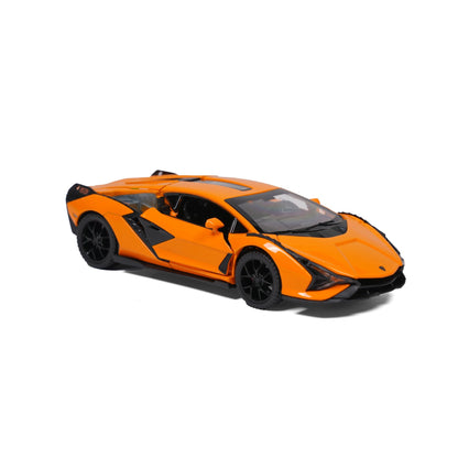 Orange Lamborghini Lightning Metal Toy Car – 1:24 Die-Cast