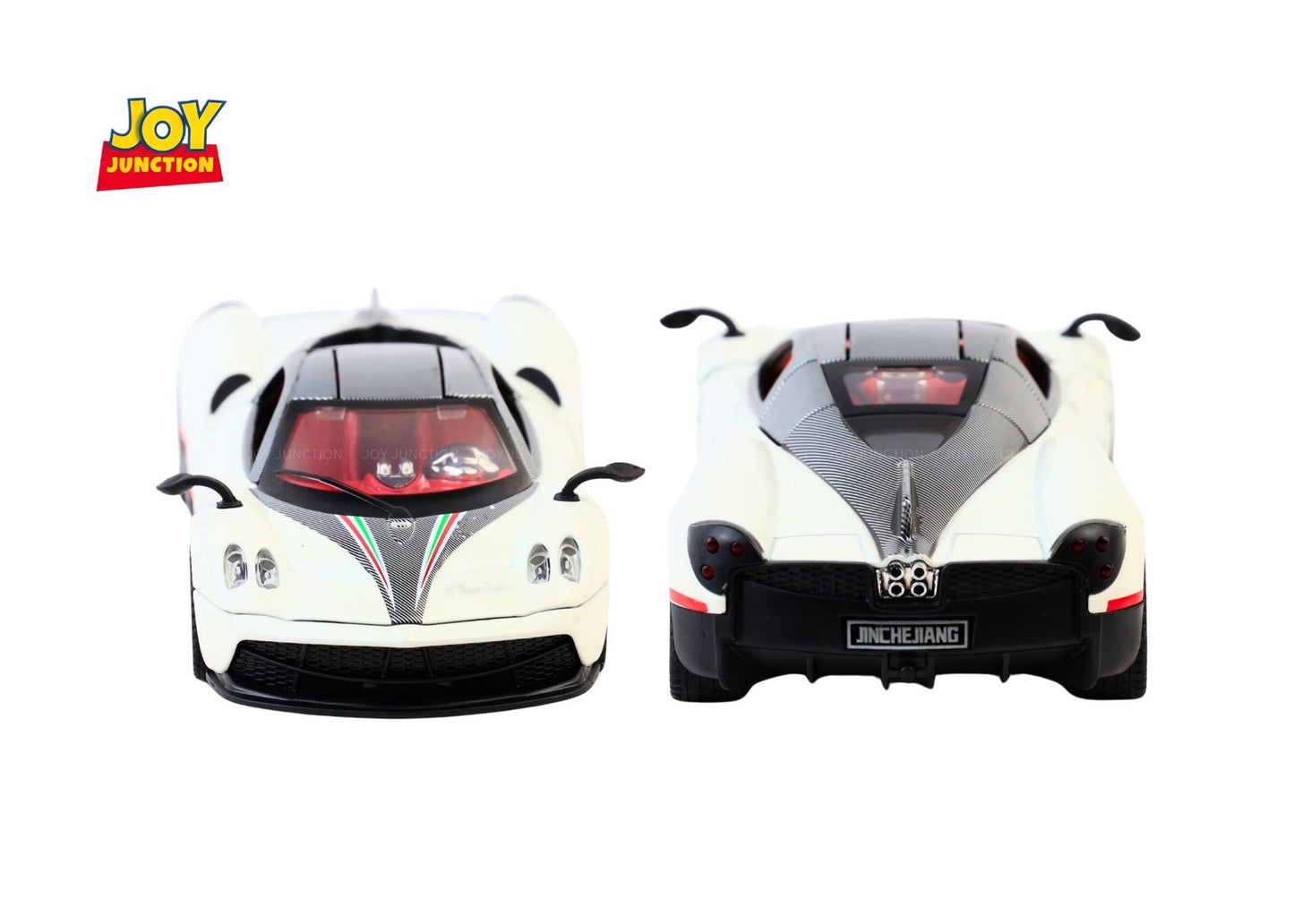 Paganii Huayraa BC 1:24 Scale Diecast Alloy Toy Car with Lights, Sound & Smoke – Pull Back Action, Openable Doors