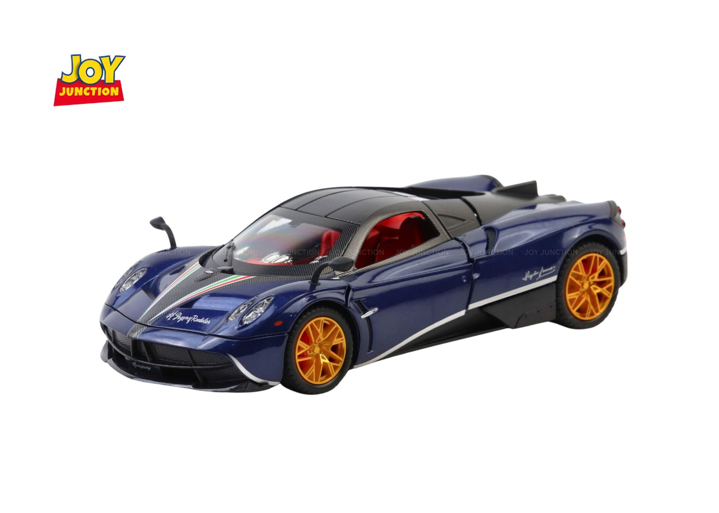Paganii Huayraa BC 1:24 Scale Diecast Alloy Toy Car with Lights, Sound & Smoke – Pull Back Action, Openable Doors