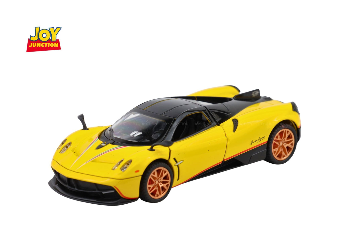 Paganii Huayraa BC 1:24 Scale Diecast Alloy Toy Car with Lights, Sound & Smoke – Pull Back Action, Openable Doors