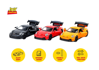 Porche 911 GT2 Diecast Car 1:32 Scale – Metal Model with Lights, Sound & Pull-Back Action