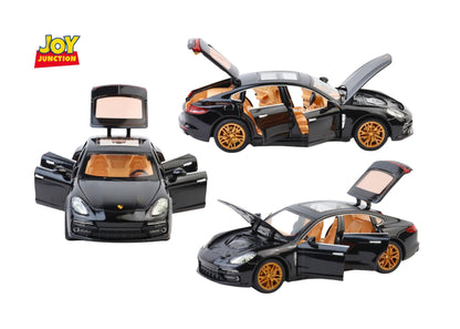 Porshe Panemera Metal Toy Car – 1:24 Die-Cast Pull-Back Model with Lights, Sound & Openable Doors