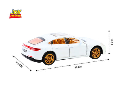 Porshe Panemera Metal Toy Car – 1:24 Die-Cast Pull-Back Model with Lights, Sound & Openable Doors