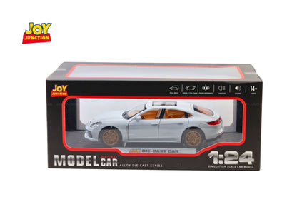 Porshe Panemera Metal Toy Car – 1:24 Die-Cast Pull-Back Model with Lights, Sound & Openable Doors