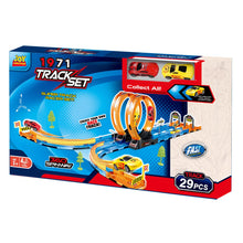 Race Car Track Toy 29 PCS – Double Loop Super Track Racing Set for Kids