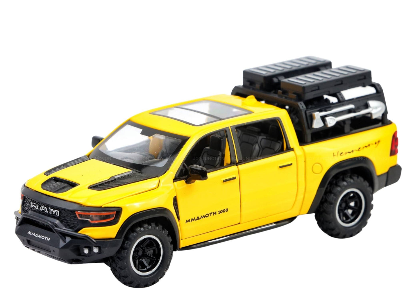 Ram Mamoth 1:32 Scale Diecast Car – Metal Toy Truck with Lights, Sound & Pull-Back Action