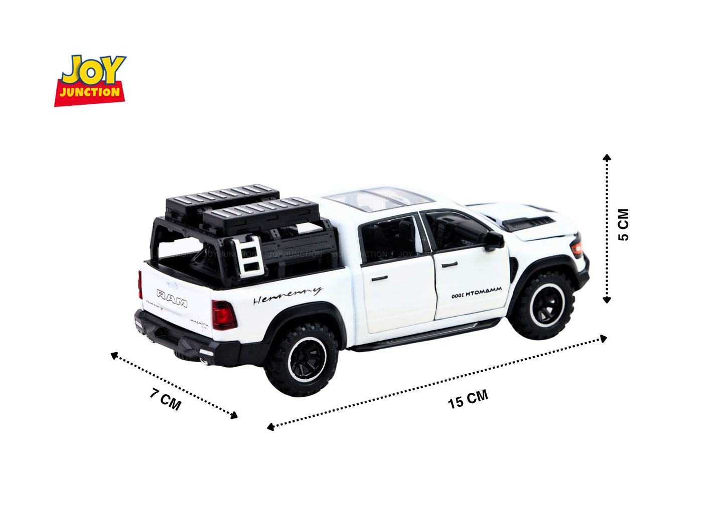 Ram Mamoth 1:32 Scale Diecast Car – Metal Toy Truck with Lights, Sound & Pull-Back Action