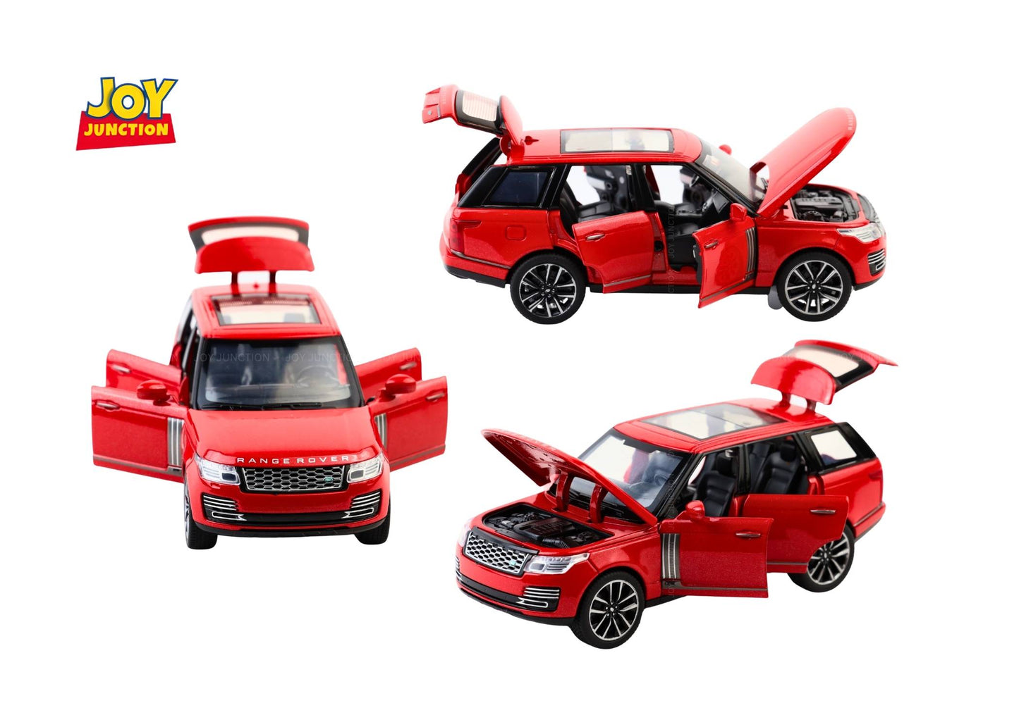 Range Roverr Defenderr 1:32 Scale Diecast Pull Back Toy Car with Lights, Engine Sound & Openable Doors