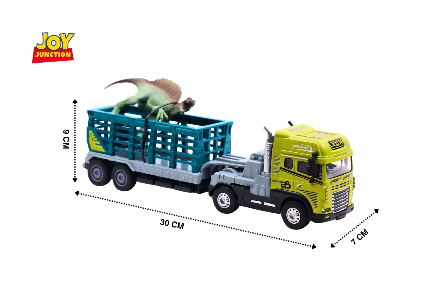 1:24 Scale Rescue Trailer Truck Toy with Tyrannosaurus Rex Dinosaur