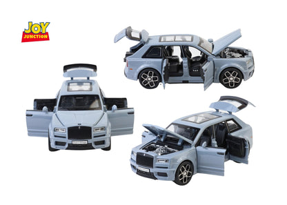 Rols Royce Cullinan Black Badge 1:32 Scale Diecast Car – Metal Toy SUV with Lights, Sound & Pull-Back Action