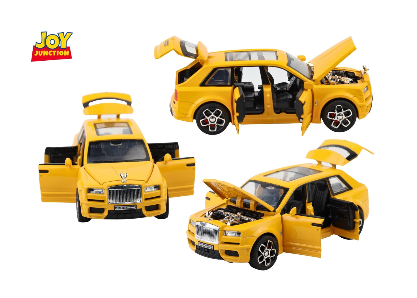 Rols Royce Cullinan Black Badge 1:32 Scale Diecast Car – Metal Toy SUV with Lights, Sound & Pull-Back Action