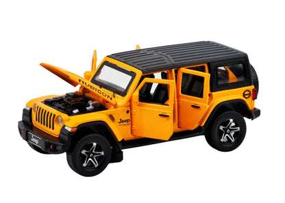 Jeep Rubigon Diecast Car 1:32 Scale – Metal Model with Lights, Sound & Pull-Back Action