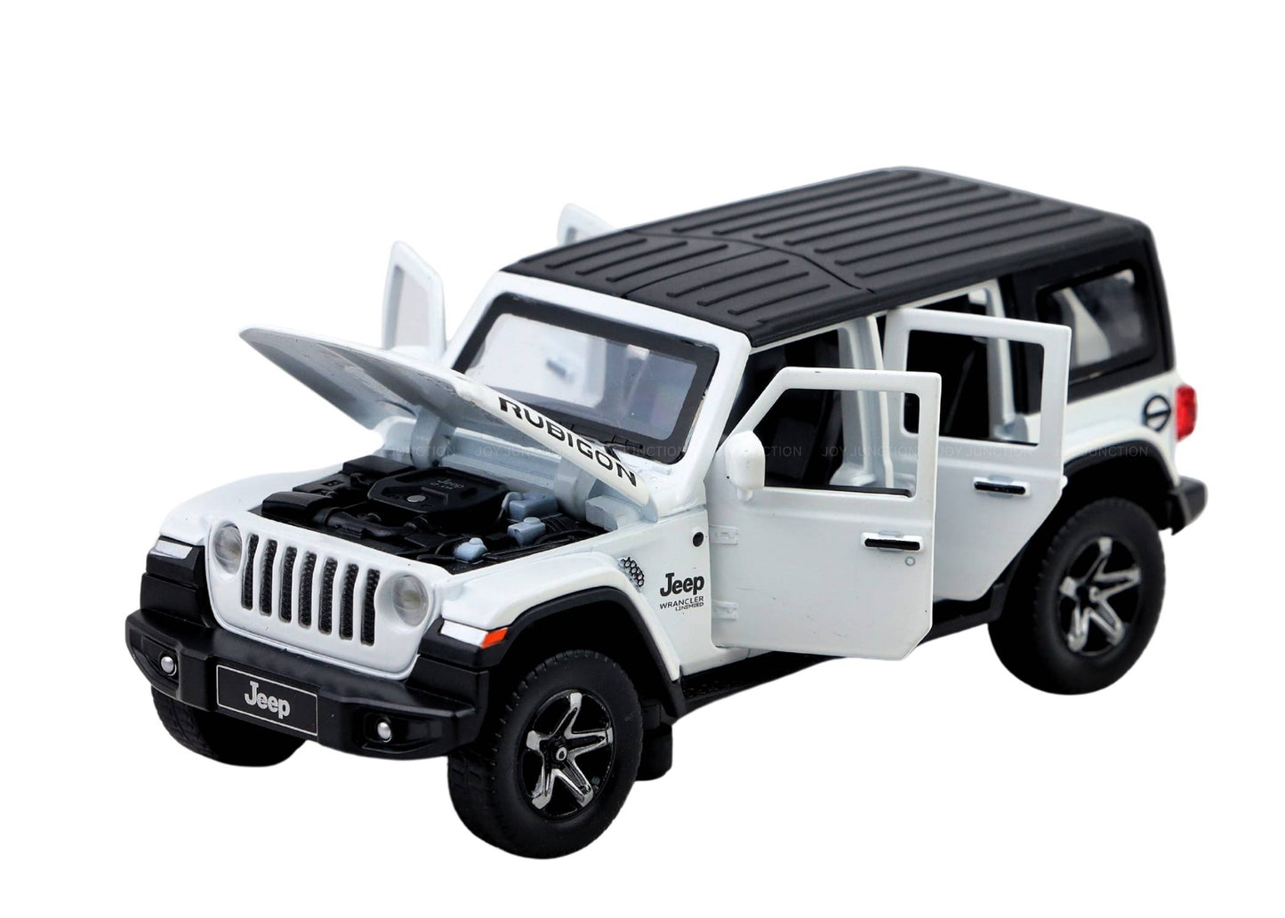 Jeep Rubigon Diecast Car 1:32 Scale – Metal Model with Lights, Sound & Pull-Back Action