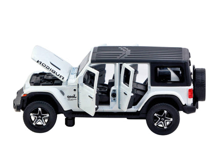 Jeep Rubigon Diecast Car 1:32 Scale – Metal Model with Lights, Sound & Pull-Back Action