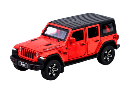 Jeep Rubigon Diecast Car 1:32 Scale – Metal Model with Lights, Sound & Pull-Back Action