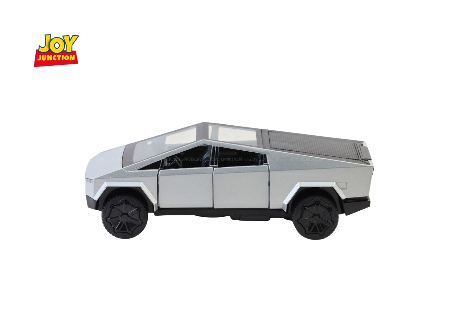 Teslaa Cyber Truck Pickup 1:24 Scale Diecast Car – Alloy Metal Toy with Pull-Back Action, Lights, Music & Openable Doors