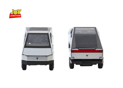 Teslaa Cyber Truck Pickup 1:24 Scale Diecast Car – Alloy Metal Toy with Pull-Back Action, Lights, Music & Openable Doors