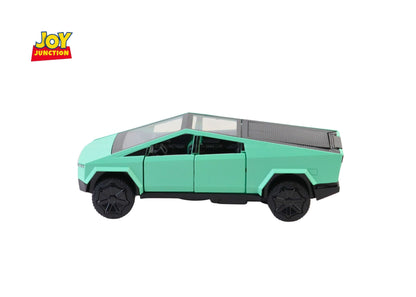 Teslaa Cyber Truck Pickup 1:24 Scale Diecast Car – Alloy Metal Toy with Pull-Back Action, Lights, Music & Openable Doors