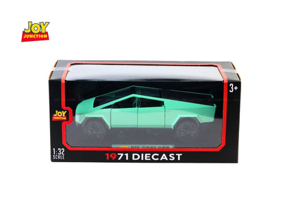 Teslaa Cyber Truck Pickup 1:24 Scale Diecast Car – Alloy Metal Toy with Pull-Back Action, Lights, Music & Openable Doors