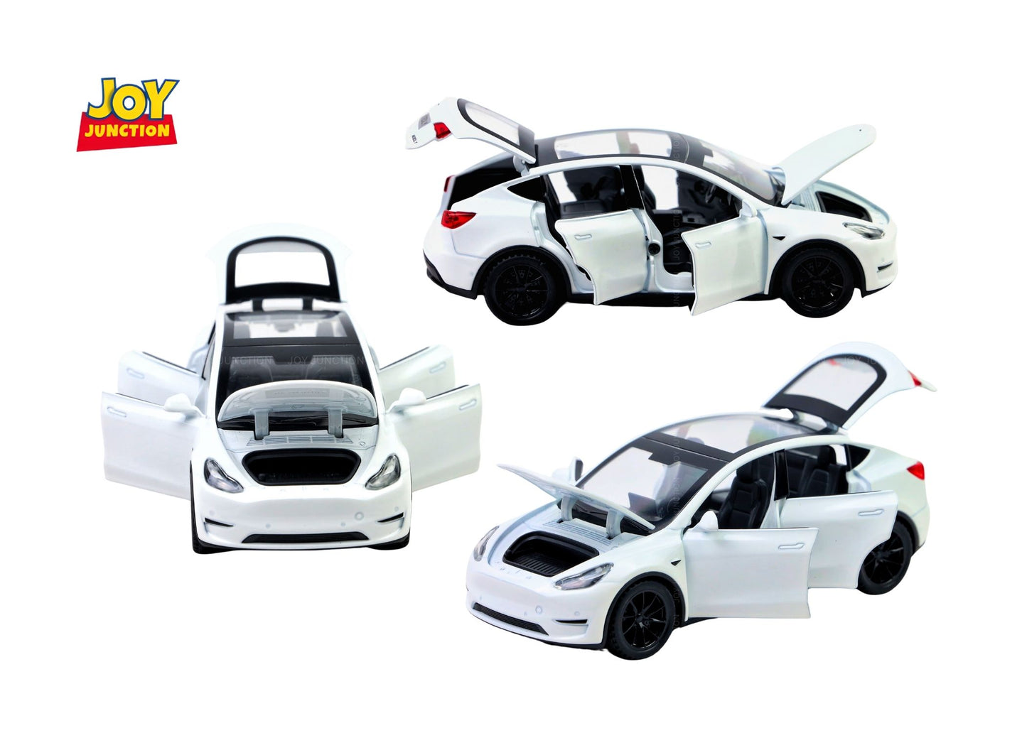 Teslaa Model Y 1:32 Scale Diecast Car – Metal SUV Toy with Lights, Sounds & Pull-Back Action