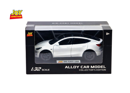 Teslaa Model Y 1:32 Scale Diecast Car – Metal SUV Toy with Lights, Sounds & Pull-Back Action