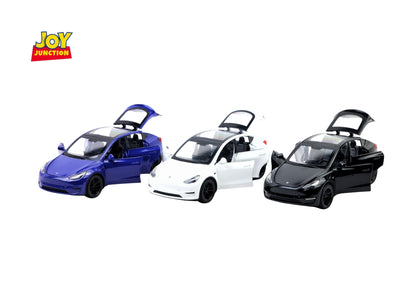 Teslaa Model Y 1:32 Scale Diecast Car – Metal SUV Toy with Lights, Sounds & Pull-Back Action