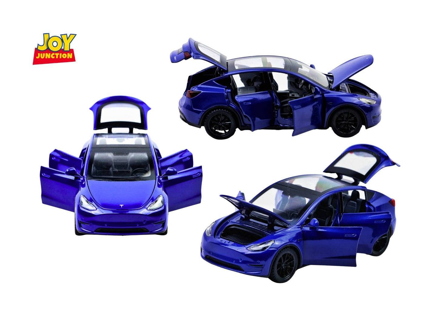 Teslaa Model Y 1:32 Scale Diecast Car – Metal SUV Toy with Lights, Sounds & Pull-Back Action