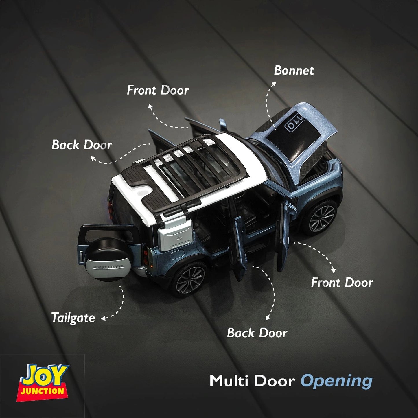 Land Roverr Defenderr 1:32 Scale Diecast Pull Back Toy Car with Openable Doors, Lights & Engine Sound