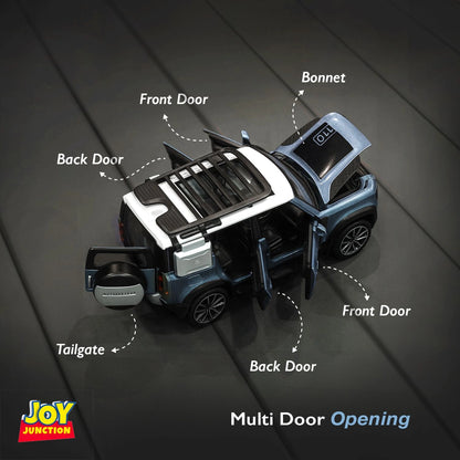 Land Roverr Defenderr 1:32 Scale Diecast Pull Back Toy Car with Openable Doors, Lights & Engine Sound