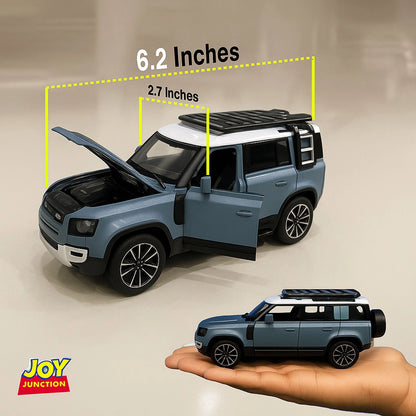 Land Roverr Defenderr 1:32 Scale Diecast Pull Back Toy Car with Openable Doors, Lights & Engine Sound
