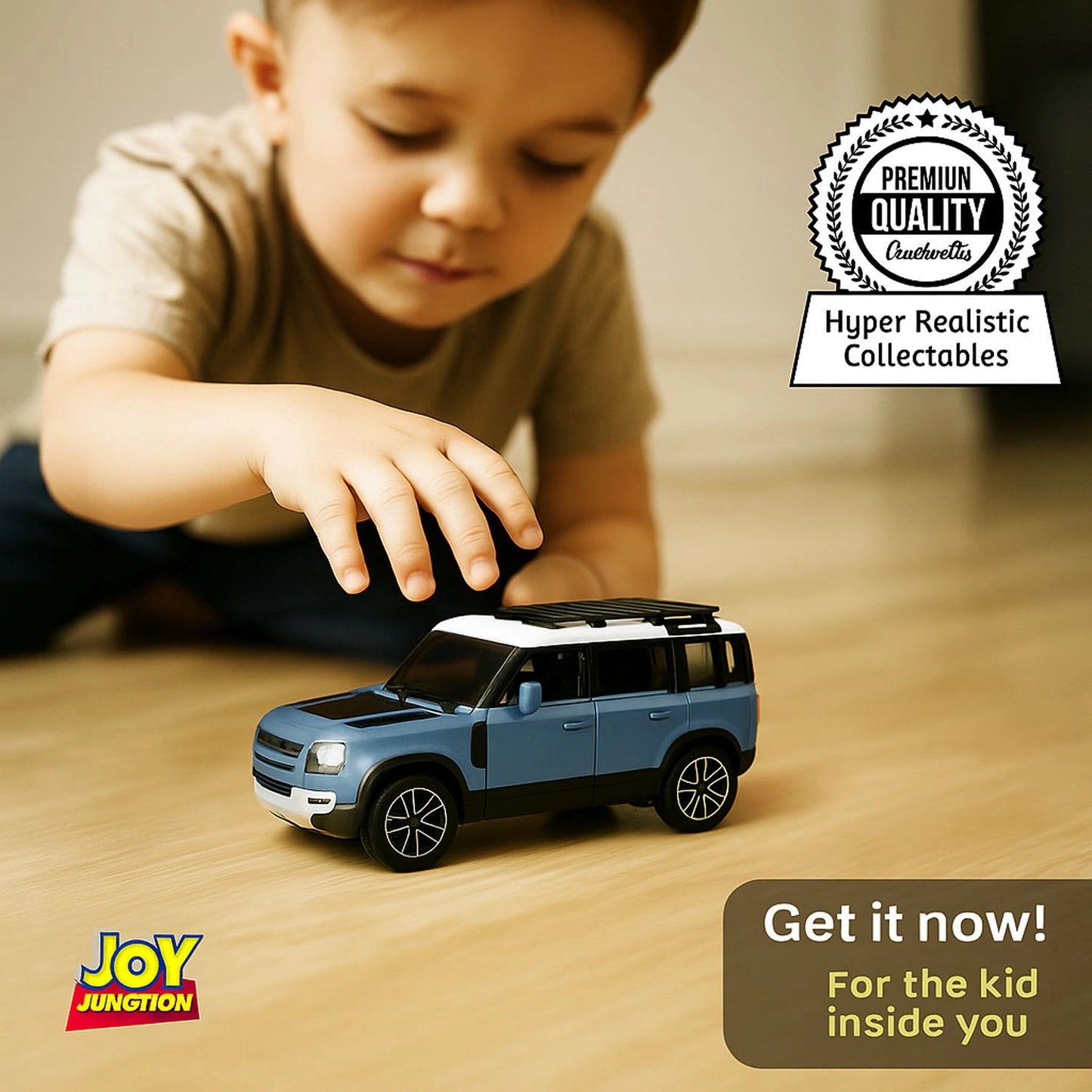 Land Roverr Defenderr 1:32 Scale Diecast Pull Back Toy Car with Openable Doors, Lights & Engine Sound