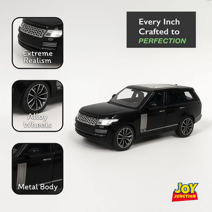Range Roverr Defenderr 1:32 Scale Diecast Pull Back Toy Car with Lights, Engine Sound & Openable Doors