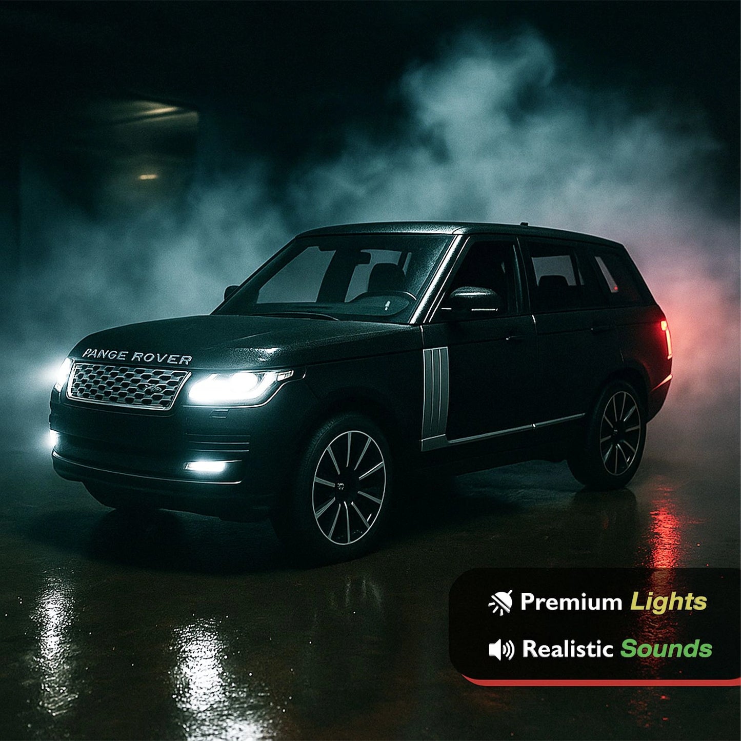 Range Roverr Defenderr 1:32 Scale Diecast Pull Back Toy Car with Lights, Engine Sound & Openable Doors