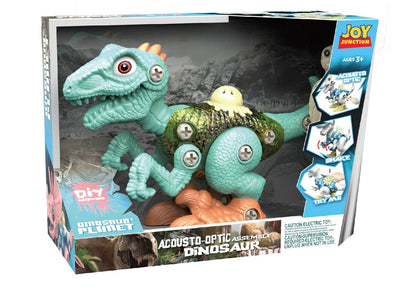 DIY Dinosaur Building Toy with Lights & Sound – Take Apart Construction Set with Screwdriver for Kids