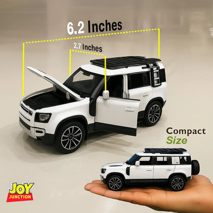 Land Roverr Defenderr 1:32 Scale Diecast Pull Back Toy Car with Openable Doors, Lights & Engine Sound