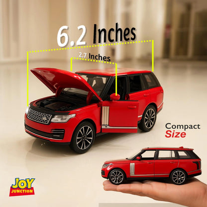 Range Roverr Defenderr 1:32 Scale Diecast Pull Back Toy Car with Lights, Engine Sound & Openable Doors