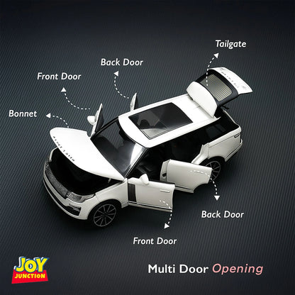Range Roverr Defenderr 1:32 Scale Diecast Pull Back Toy Car with Lights, Engine Sound & Openable Doors