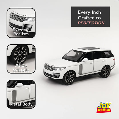 Range Roverr Defenderr 1:32 Scale Diecast Pull Back Toy Car with Lights, Engine Sound & Openable Doors
