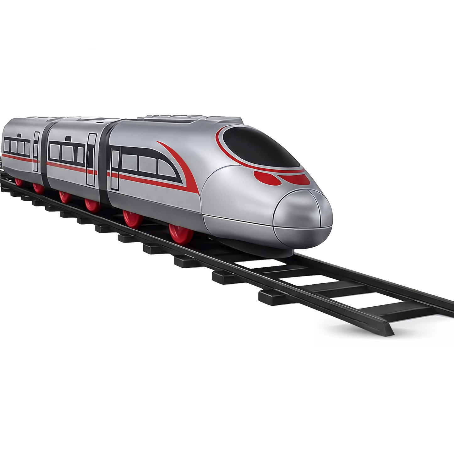 Bullet Train Set for Kids - 13 Pc Railway Track, Motorized Rail Playset (Battery Operated)