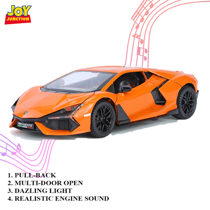 Lamborghini Daniel Street 1:24 Scale Alloy Metal Pullback Toy car with Openable Doors Light Music