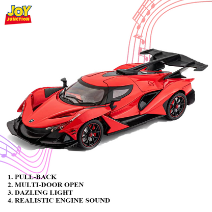 Apolloo IE CZ161 1:24 Scale Die-cast Alloy Toy Car with Lights, Sound & Openable Doors
